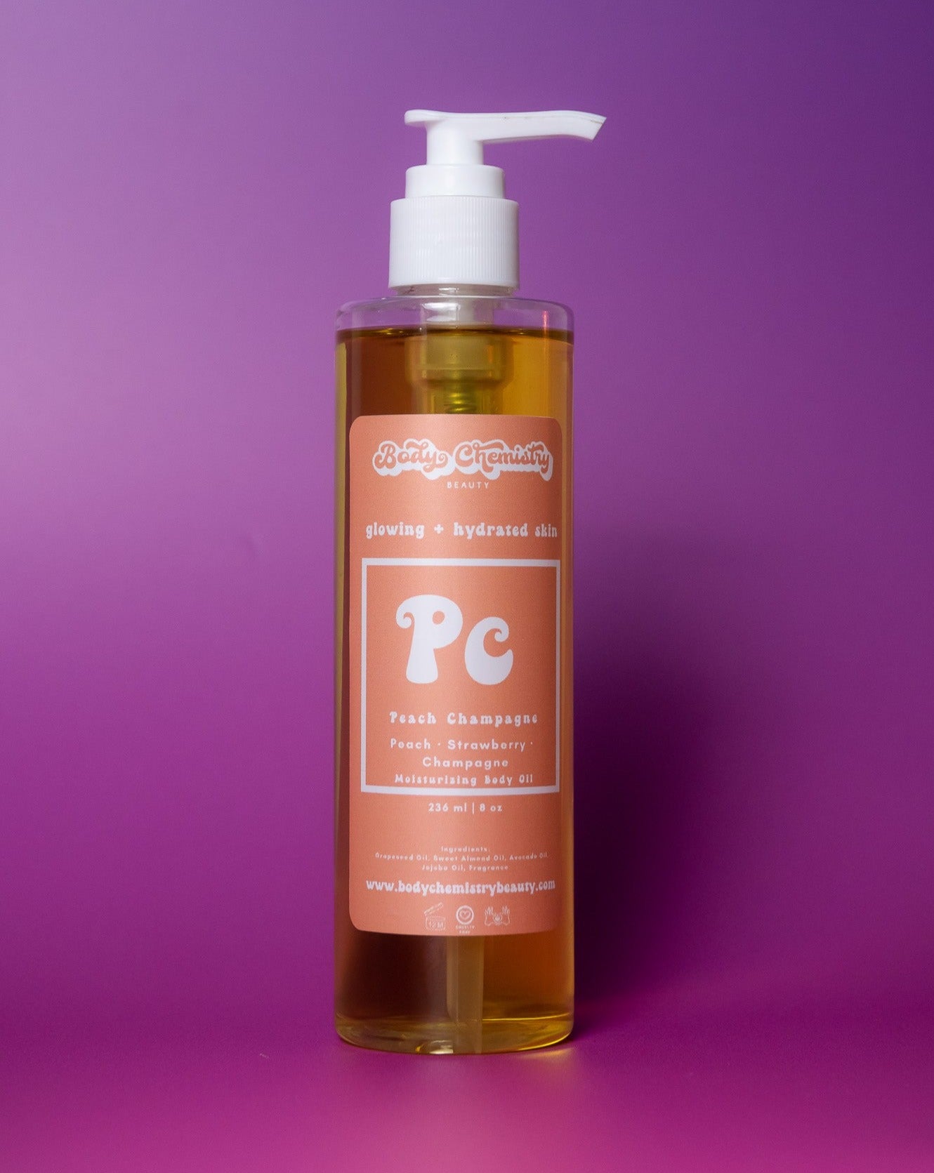 Peach Champagne Nourishing Body Oil | Body Chemistry Beauty Peach Champagne Nourishing Body Oil | Body Chemistry Beauty